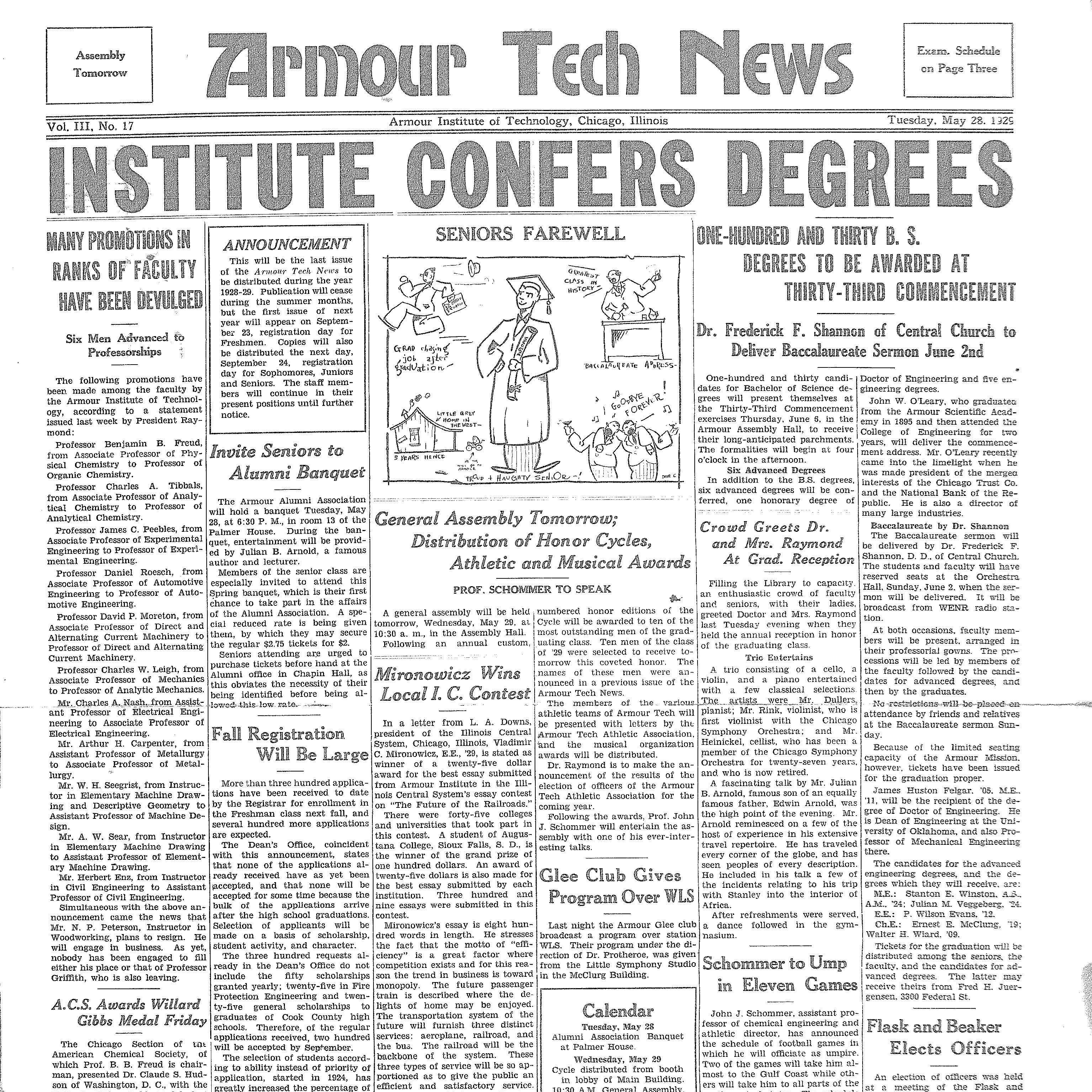 Armour Tech News, May 28, 1929